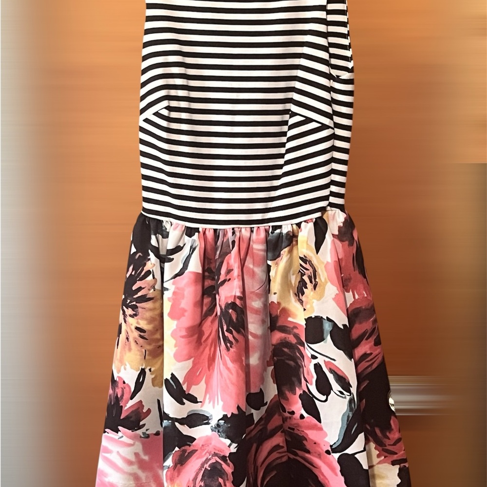 Striped and Floral Kids Dress